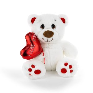 ORSO BIANCO H.60 CM SEDUTO I LOVE YOU
